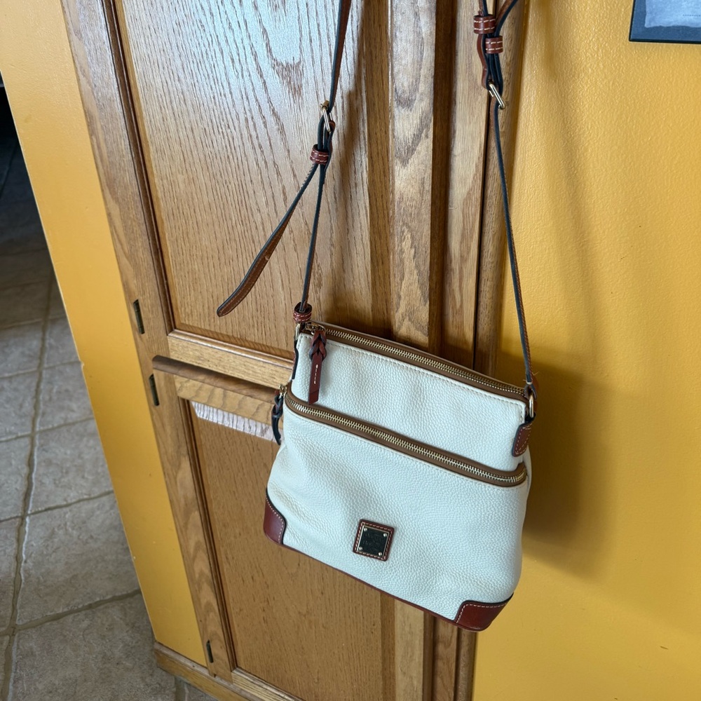 Dooney & Bourke Tan and Brown Crossbody Bag